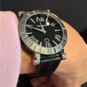 Tiffany & Co Atlas watch 18k white gold with diamonds